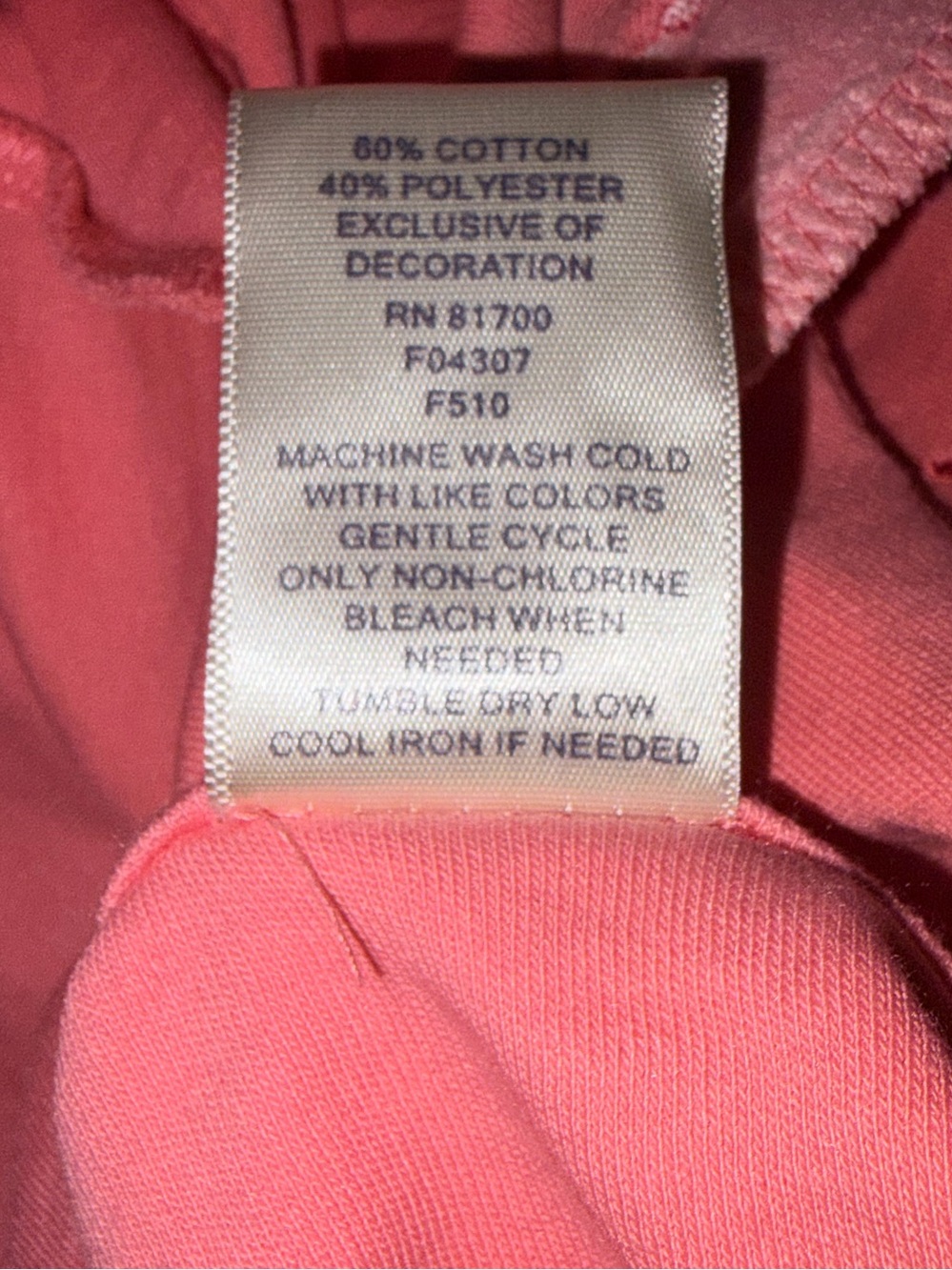 Bedford Fair Cotton Blend Tribal Embroidered V-Neck Tee - Coral Pink - Size XL - Picture 5 of 6